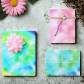 Colorful Rainbow Tie Dye Wrapping Paper Sheets