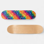 Colorful Rainbow Triangle Repeating Shape Pattern Persoonlijk Skateboard (Horizontaal)