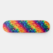 Colorful Rainbow Triangle Repeating Shape Pattern Persoonlijk Skateboard (Horizontaal)