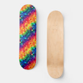 Colorful Rainbow Triangle Repeating Shape Pattern Persoonlijk Skateboard (Voorkant)