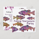 COLORFUL RAINBOW TROUT VISSEN TOURNATIONPARTIJ KAART (Voorkant / Achterkant)