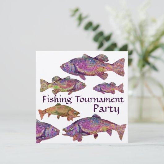 COLORFUL RAINBOW TROUT VISSEN TOURNATIONPARTIJ KAART (Staand voorkant)