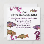 COLORFUL RAINBOW TROUT VISSEN TOURNATIONPARTIJ KAART (Achterkant)