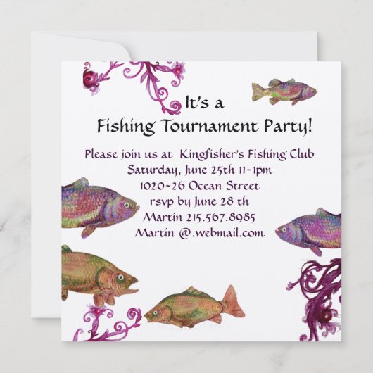 COLORFUL RAINBOW TROUT VISSEN TOURNATIONPARTIJ KAART (Achterkant)