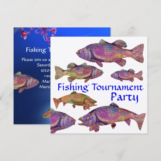 COLORFUL RAINBOW TROUT VISSEN TOURNATIONPARTIJ KAART (Voorkant / Achterkant)