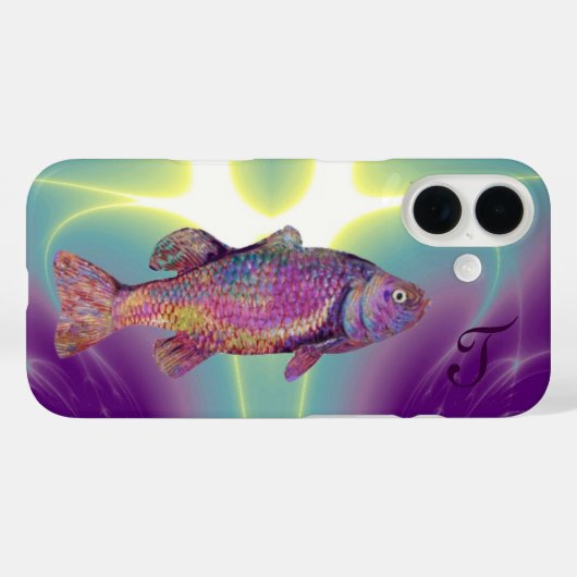 COLORFUL RAINBOW TROUW Monogram Case-Mate iPhone Case (Achterkant (horizontaal))