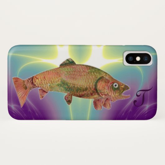 COLORFUL RAINBOW TROUW Monogram Case-Mate iPhone Case (Achterkant (horizontaal))