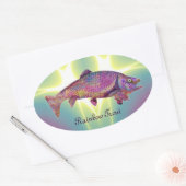 COLORFUL RAINBOW TROUW OVALE STICKER (Envelop)