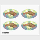 COLORFUL RAINBOW TROUW OVALE STICKER (Vel)