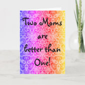Colorful Rainbow Two Moms Moederdag Kaart (Voorkant)