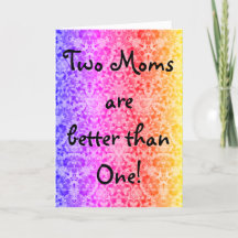 Colorful Rainbow Two Moms Moederdag Kaart