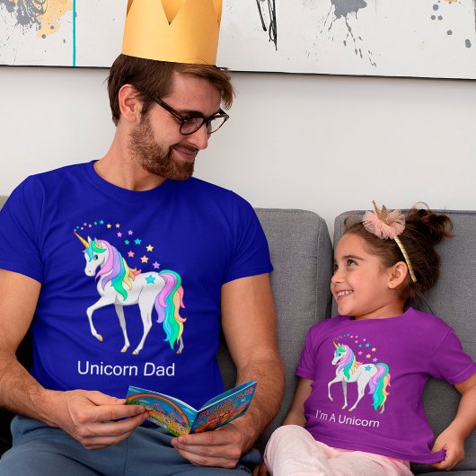 Colorful Rainbow Unicorn Pap T-shirt
