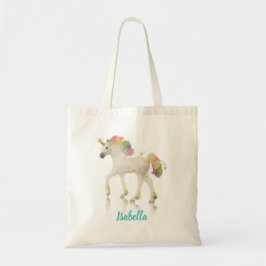 Colorful Rainbow Unicorn Polygon Name Budget Tas