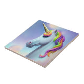 Colorful Rainbow Unicorn Tegeltje (Zijkant)