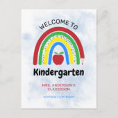 Colorful Rainbow Welkom bij Kindergarten Briefkaart (Voorkant)