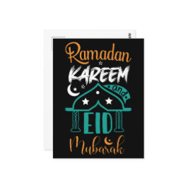 Colorful Ramadan Kareem Eid Mubarak Briefkaart