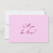 Colorful Raspberry Pink QR Code Fun Wedding RSVP Kaartje (Achterkant)