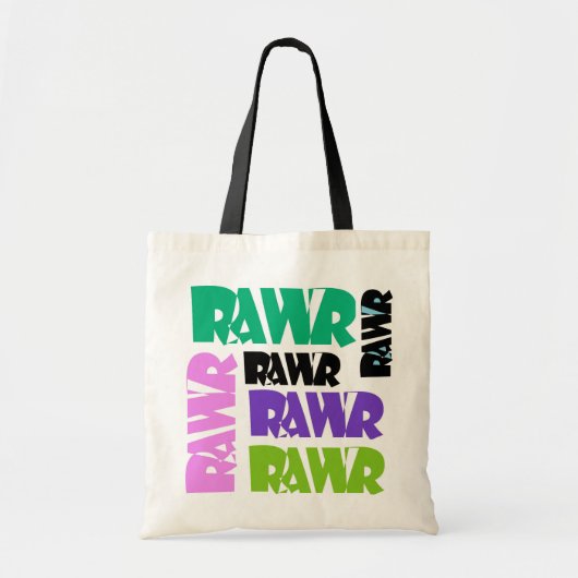Colorful Rawr Bag Tote Bag (Voorkant)