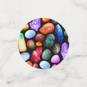 Colorful Realistic Rock en Crystal Pattern Confetti (Kleine voorkant)