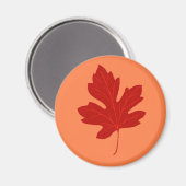 Colorful Red Autumn Leaf Magnet (Voorkant / Achterkant)