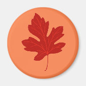 Colorful Red Autumn Leaf Magnet (Voorkant)