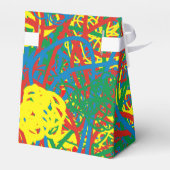 Colorful Red Blue Green Yellow Scribbles Crayon Bedankdoosjes (Achterkant)