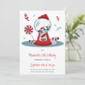 Colorful Red Blue Gumball Machine Birthday Kaart (Staand voorkant)