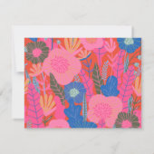 Colorful Red Boho Floral - Aangepast verhaal Notitiekaartje (Achterkant)