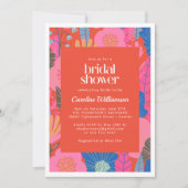 Colorful Red Boho Floral Stylish Vrijgezellenfeest Kaart (Voorkant)