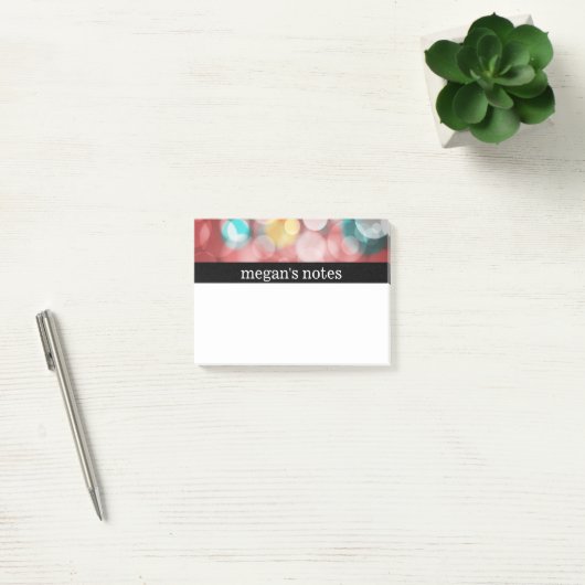 Colorful Red Bokeh Post-it® Notes (Kantoor)