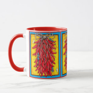Colorful Red Chili Ristra Zuidwest Mok Lizard