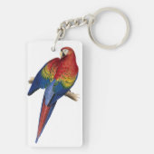 Colorful Red en Yellow Macaw Sleutelhanger (achterkant)