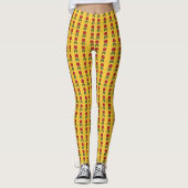 Colorful Red Golden Green Girly Leggings (Voorkant)