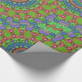 Colorful Red Green Blue Paars Holiday Circles Cadeaupapier (Hoek)