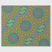 Colorful Red Green Blue Paars Holiday Circles Cadeaupapier (Vlak)