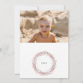 Colorful Red Green-kerstverf Multi-foto Feestdagenkaart (Achterkant)