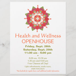 Colorful Red Lotus Health and Wellness Flyer 2