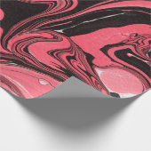 Colorful red marble ink paper textures on white ba cadeaupapier (Hoek)