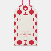 Colorful red  merry chritsmas gunstig voor cadeaulabel (Achterkant)