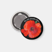 Colorful Red Poppy Magneet (Voorkant / Achterkant)