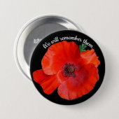 Colorful Red Poppy Ronde Button 7,6 Cm (Voorkant /achterkant)