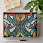 Colorful Red Water Lily Stained Glass Tissuepapier (Geschenk)