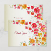 Colorful Red Yellow Pink Floral Wedding Party