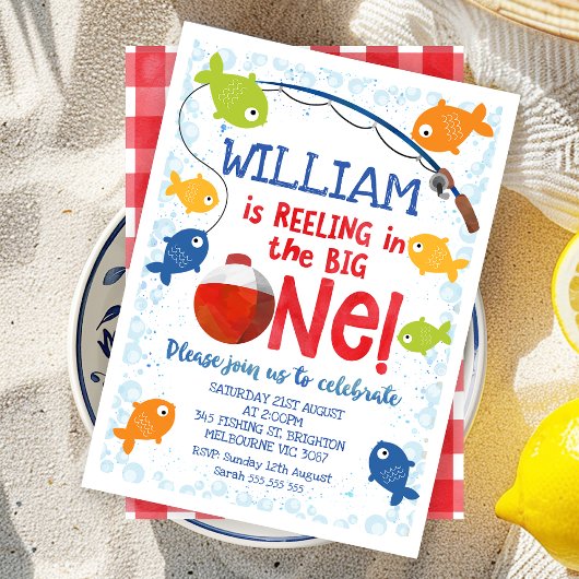 Colorful Reeling in the Big one Birthday Kaart