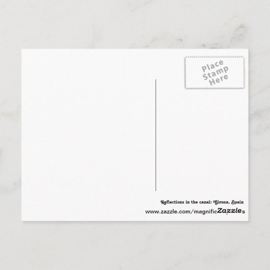 Colorful Reflections in Girona, Spanje Briefkaart (Achterkant)