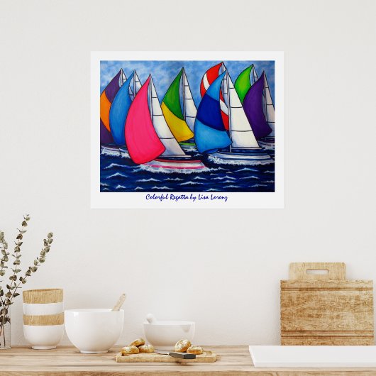 Colorful Regatta Poster (Keuken)