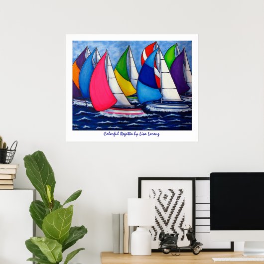 Colorful Regatta Poster (Thuiskantoor)