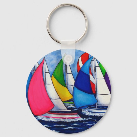 Colorful Regatta Sailing Sleutelhanger (Voorkant)