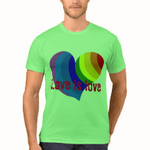 Colorful regenbooghart zegt: "Liefde is liefde"
