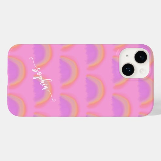 Colorful regenboognaamscript gepersonaliseerd Case-Mate iPhone case (Achterkant (horizontaal))